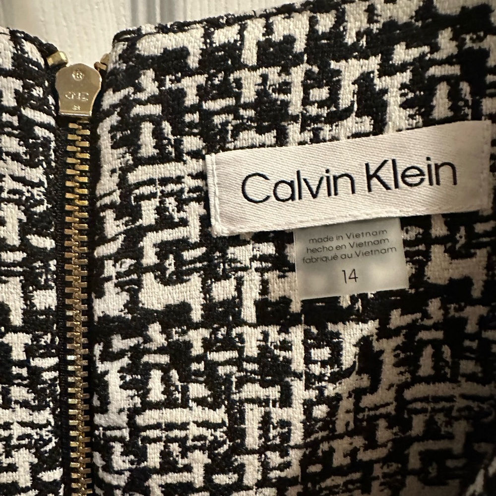 Calvin Klein Black and White Dress